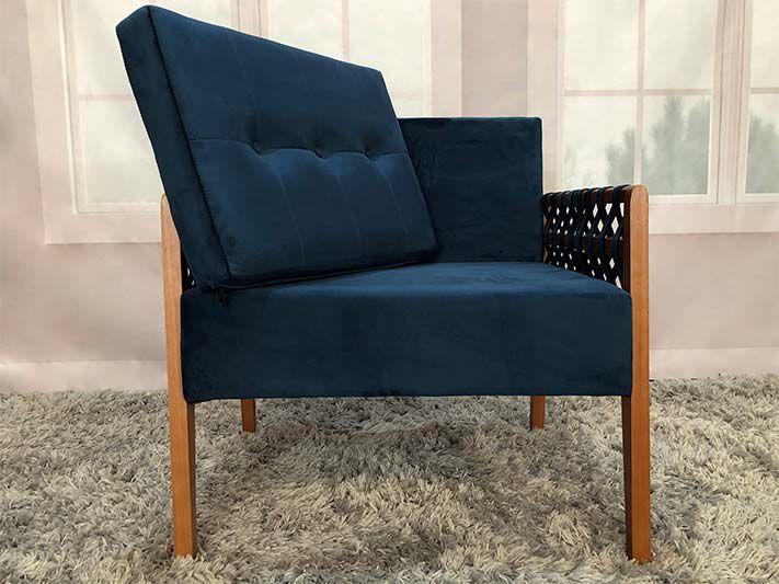 Imagem de Poltrona Decorativa Azul 800 Filo