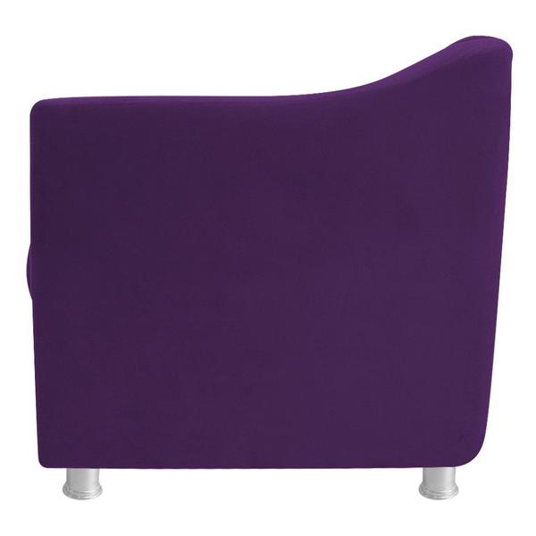 Imagem de Poltrona Decorativa Babel Sala de Estar Recepção Quarto Suede Roxo - KDAcanto Móveis