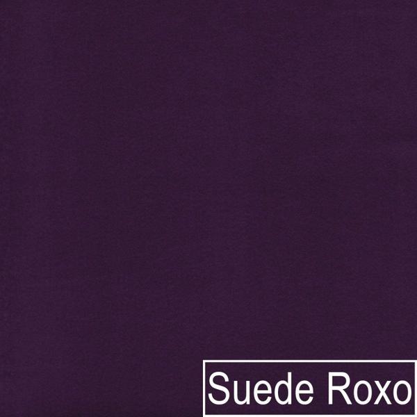 Imagem de Poltrona Decorativa Base de Ferro Suede Munique Roxo/Preto