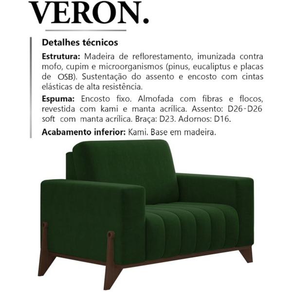 Imagem de Poltrona Decorativa Base Em Madeira Veron SL 947 Moll