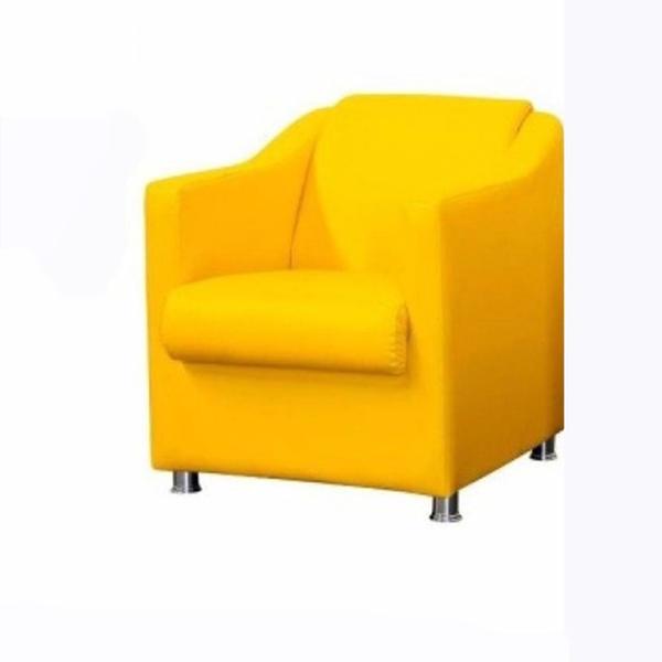 Imagem de Poltrona Decorativa Bia Suede Amarelo TWdecora