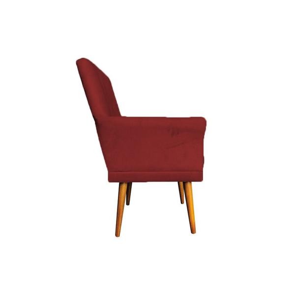 Imagem de Poltrona Decorativa Bia Suede Marsala