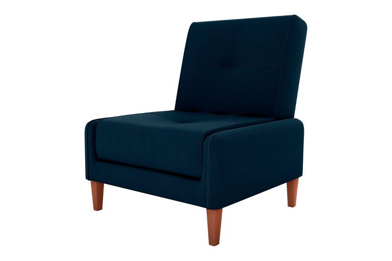 Imagem de Poltrona Decorativa Blanca Suede Azul B-254