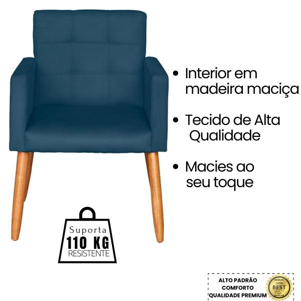 Imagem de Poltrona Decorativa Cadeira Escritório Recepção Sala de estar 