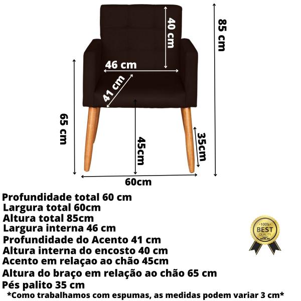 Imagem de Poltrona Decorativa Cadeira Escritório Recepção Sala de estar 