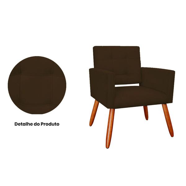 Imagem de Poltrona Decorativa Camila Suede Cores Variadas - DS Estofados