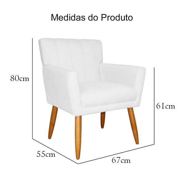 Imagem de Poltrona Decorativa Celina Suede Cores Variadas - DS Estofados