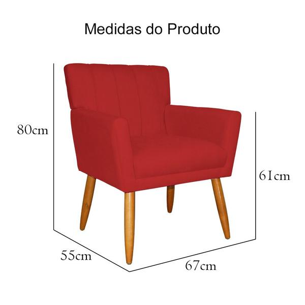 Imagem de Poltrona Decorativa Celina Suede Cores Variadas - DS Estofados