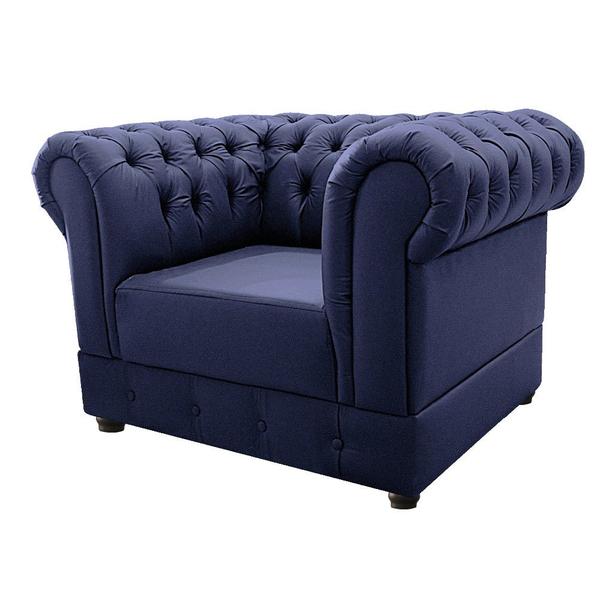 Imagem de Poltrona Decorativa Chesterfield Ana Corano Azul Marinho - Amarena Móveis