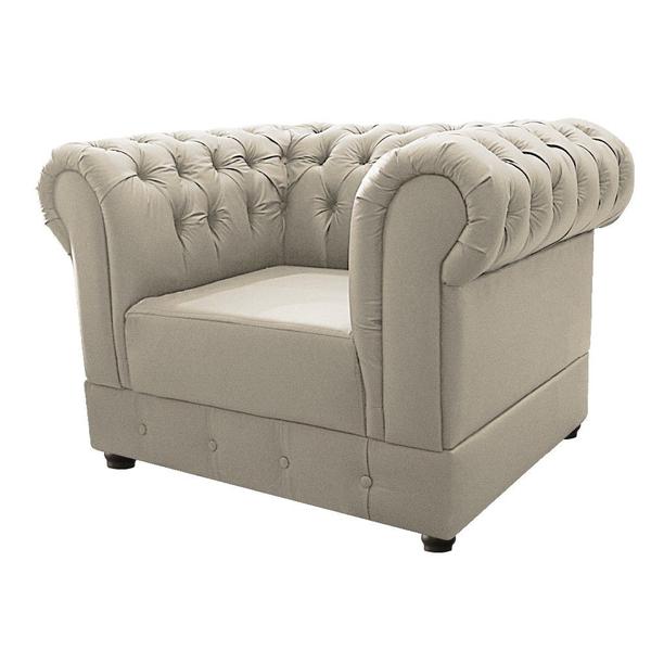 Imagem de Poltrona Decorativa Chesterfield Ana Corano Bege- ADJ Decor