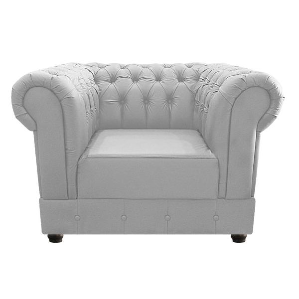 Imagem de Poltrona Decorativa Chesterfield Ana Corano Branco - ADJ Decor