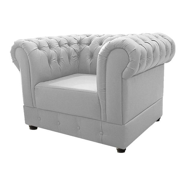 Imagem de Poltrona Decorativa Chesterfield Ana Corano Branco - Doce Sonho Móveis