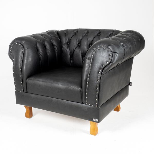 Imagem de Poltrona Decorativa Chesterfield Duque Capitonê Para Sala, Tv, Estar, Recepção