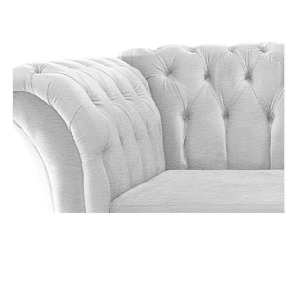 Imagem de Poltrona Decorativa Chesterfield Sofia SintéticoBranco Capitonê - Amarena Móveis