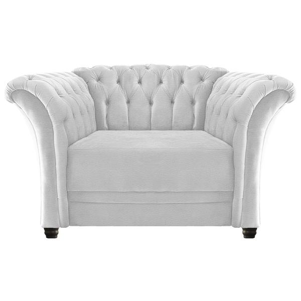 Imagem de Poltrona Decorativa Chesterfield Sofia SintéticoBranco Capitonê - Amarena Móveis