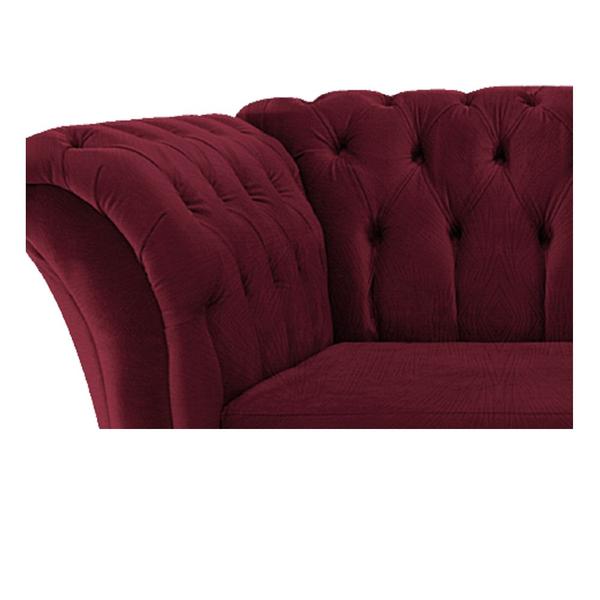 Imagem de Poltrona Decorativa Chesterfield Sofia Suede Bordô - ADJ Decor