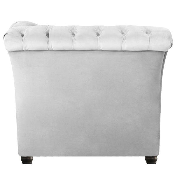 Imagem de Poltrona Decorativa Chesterfield Sofia Suede Branco Capitonê - Amarena Móveis