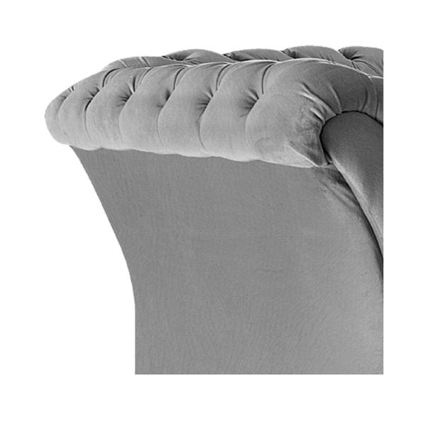 Imagem de Poltrona Decorativa Chesterfield Sofia Suede Cinza Capitonê - Amarena Móveis