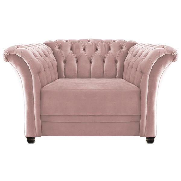 Imagem de Poltrona Decorativa Chesterfield Sofia Suede Rosê - ADJ Decor