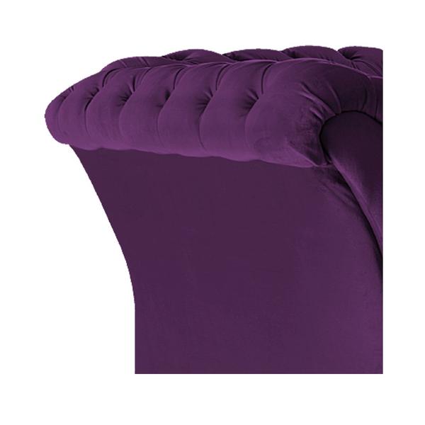 Imagem de Poltrona Decorativa Chesterfield Sofia Suede Roxo - Doce Sonho Móveis