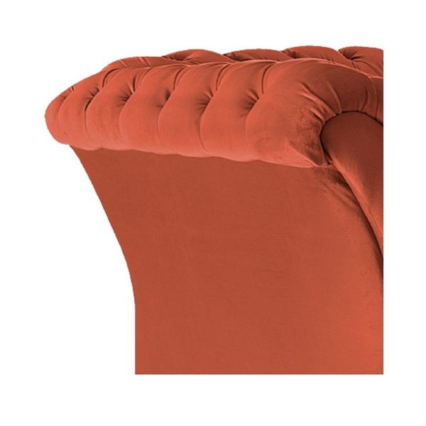 Imagem de Poltrona Decorativa Chesterfield Sofia Suede Terracota Capitonê - Amarena Móveis