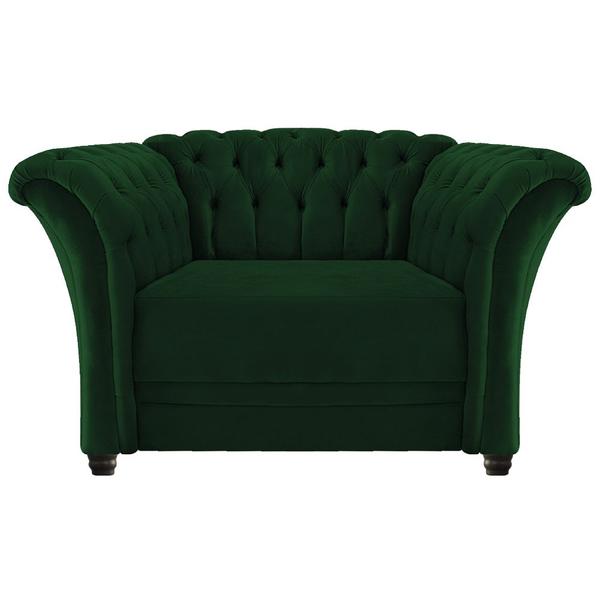 Imagem de Poltrona Decorativa Chesterfield Sofia Suede Verde - Doce Sonho Móveis