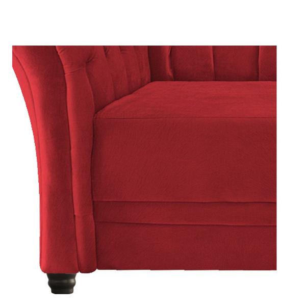 Imagem de Poltrona Decorativa Chesterfield Sofia Suede Vermelho - Doce Sonho Móveis