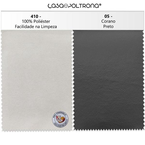 Imagem de Poltrona Decorativa Chiara Base Orby Corano Preto/Velosuede Off White - Nexta Casa