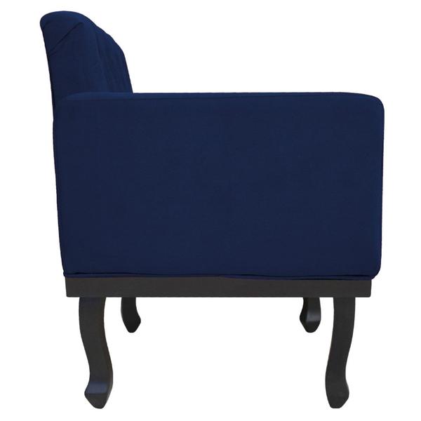 Imagem de Poltrona Decorativa Classic Suede Azul Marinho - AM Decor