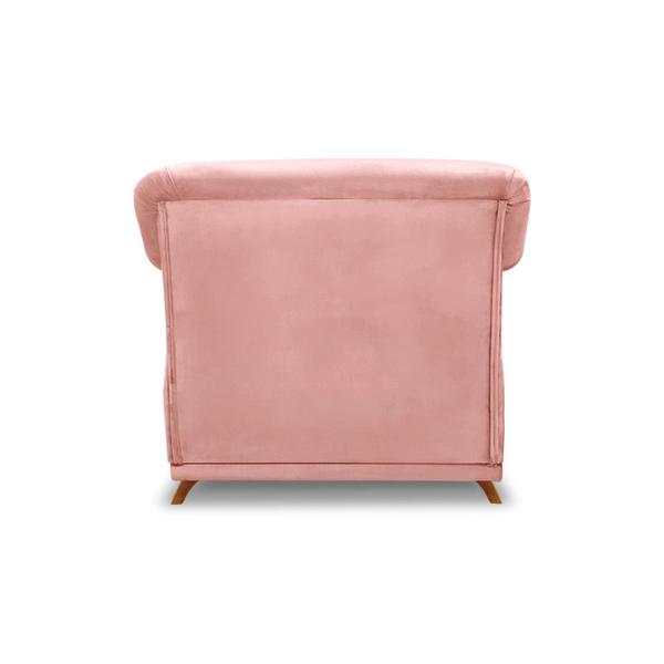 Imagem de Poltrona Decorativa com 1 Almofada Armstrong Veludo Rosa G63 - Gran Belo