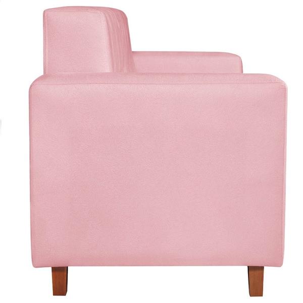 Imagem de Poltrona Decorativa Denver Suede Rosa Bebê - AM Decor