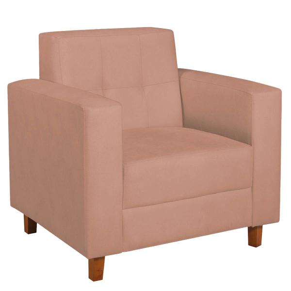 Imagem de Poltrona Decorativa Denver Suede Rosê - ADJ Decor