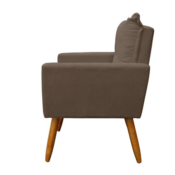 Imagem de Poltrona Decorativa Duda para Sala e Quarto Suede Capuccino - LH Decor