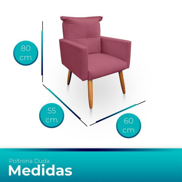 Imagem de Poltrona Decorativa Duda Para Sala E Quarto Suede - Jylcrom