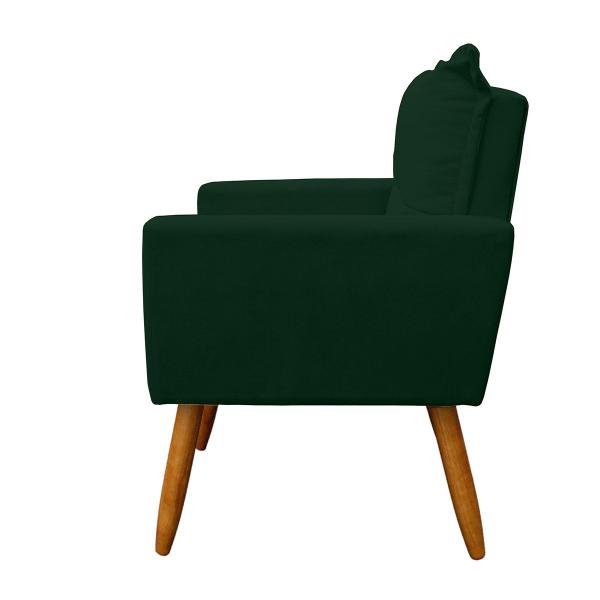 Imagem de Poltrona Decorativa Duda para Sala e Quarto Suede Verde - LH Decor