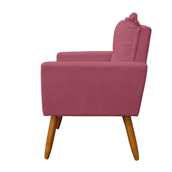 Imagem de Poltrona Decorativa Duda Sala E Quarto Suede Rose - Jylcrom