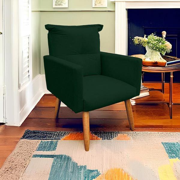 Imagem de Poltrona Decorativa Duda Sala E Quarto Suede Verde - Jylcrom