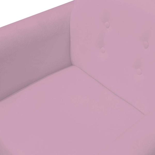 Imagem de Poltrona Decorativa Duda Suede Rosa Bebê - D'Classe Decor