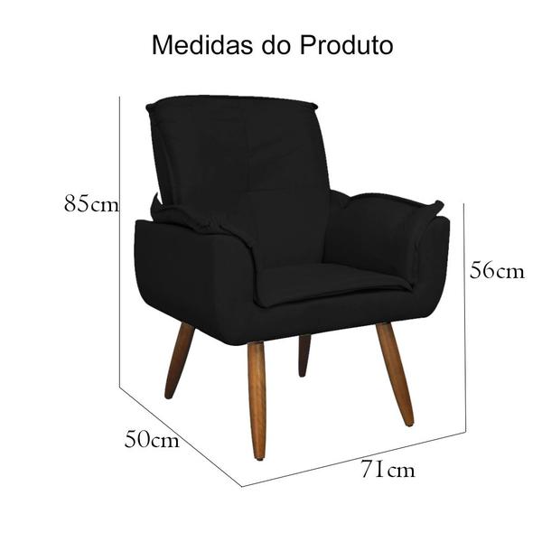 Imagem de Poltrona Decorativa Emília Plus Suede - MALTA DECOR