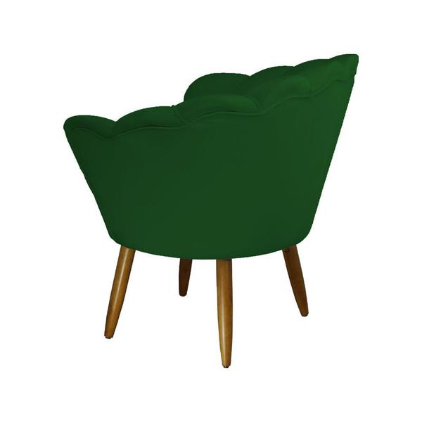 Imagem de Poltrona Decorativa Estofada Para Hall de Entrada Pétala Suede Verde - DL DECOR