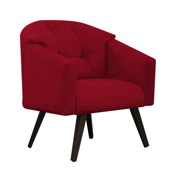 Imagem de Poltrona Decorativa Estrela Premium Suede Vermelho - MeularDecor