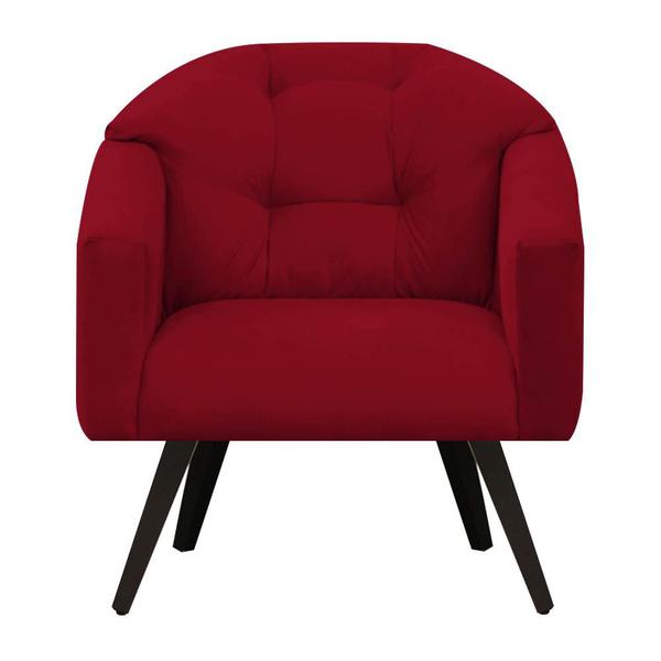 Imagem de Poltrona Decorativa Estrela Premium Suede Vermelho - MeularDecor