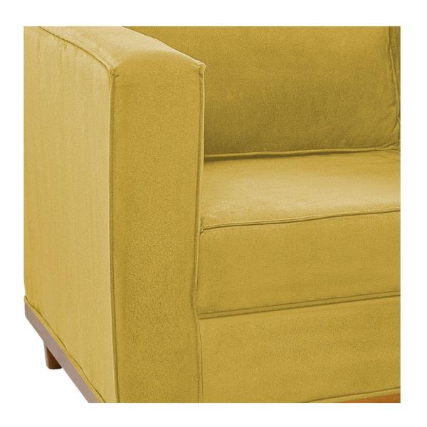 Imagem de Poltrona Decorativa Europa Suede Amarelo ADJ Decor