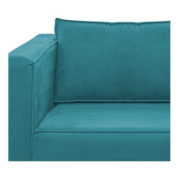 Imagem de Poltrona Decorativa Europa Suede Azul Turquesa Amarena Móveis