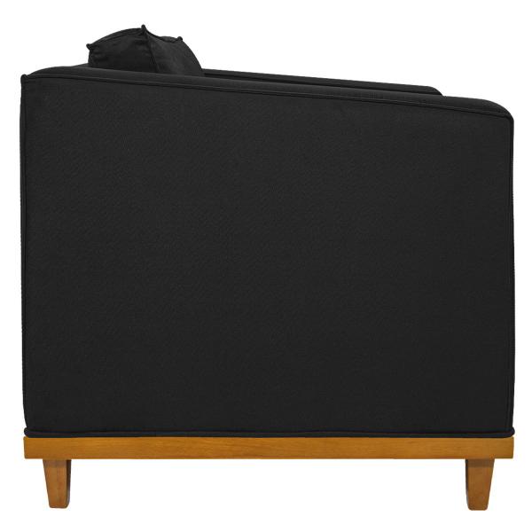 Imagem de Poltrona Decorativa Europa Suede Preto ADJ Decor