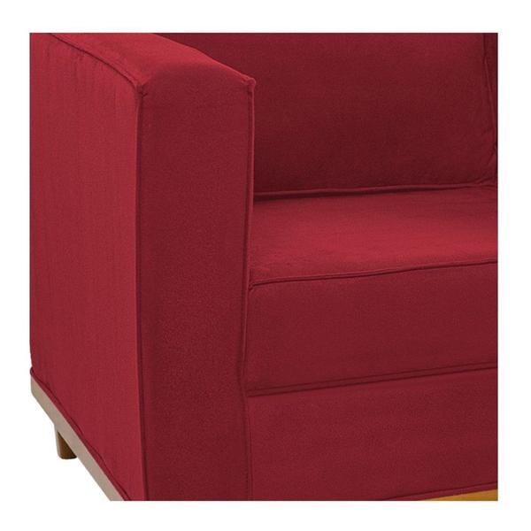 Imagem de Poltrona Decorativa Europa Suede Vermelho AM Decor