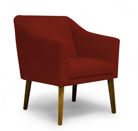 Imagem de Poltrona Decorativa Gabriela Suede Vinho - MeuLar Decorações