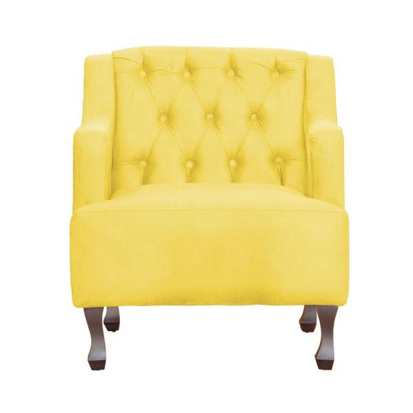 Imagem de Poltrona Decorativa Genesis Amarelo - MALTA DECOR