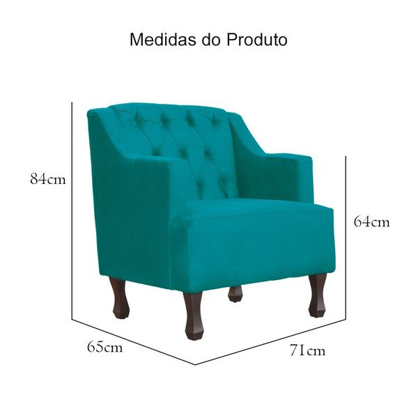 Imagem de Poltrona Decorativa Genesis para Sala Suede Cores - DS Estofados