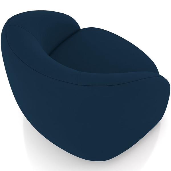 Imagem de Poltrona Decorativa Giratória Angelina M03 Veludo Azul Marinho - Lyam Decor